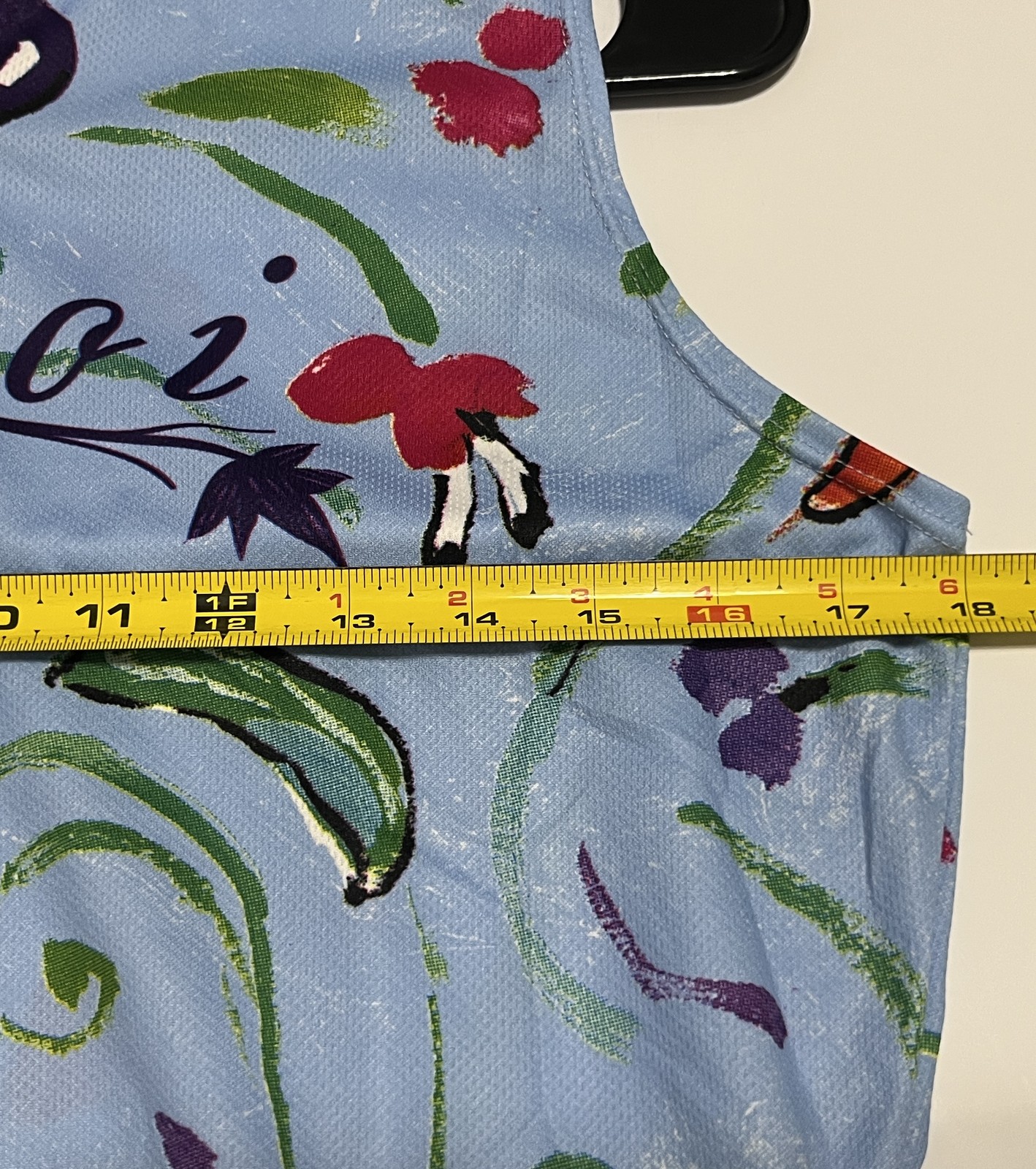 SUGOI Women’s Cycling Jersey Sleeveless Blue Floral Fruit Print Bike Top Medium