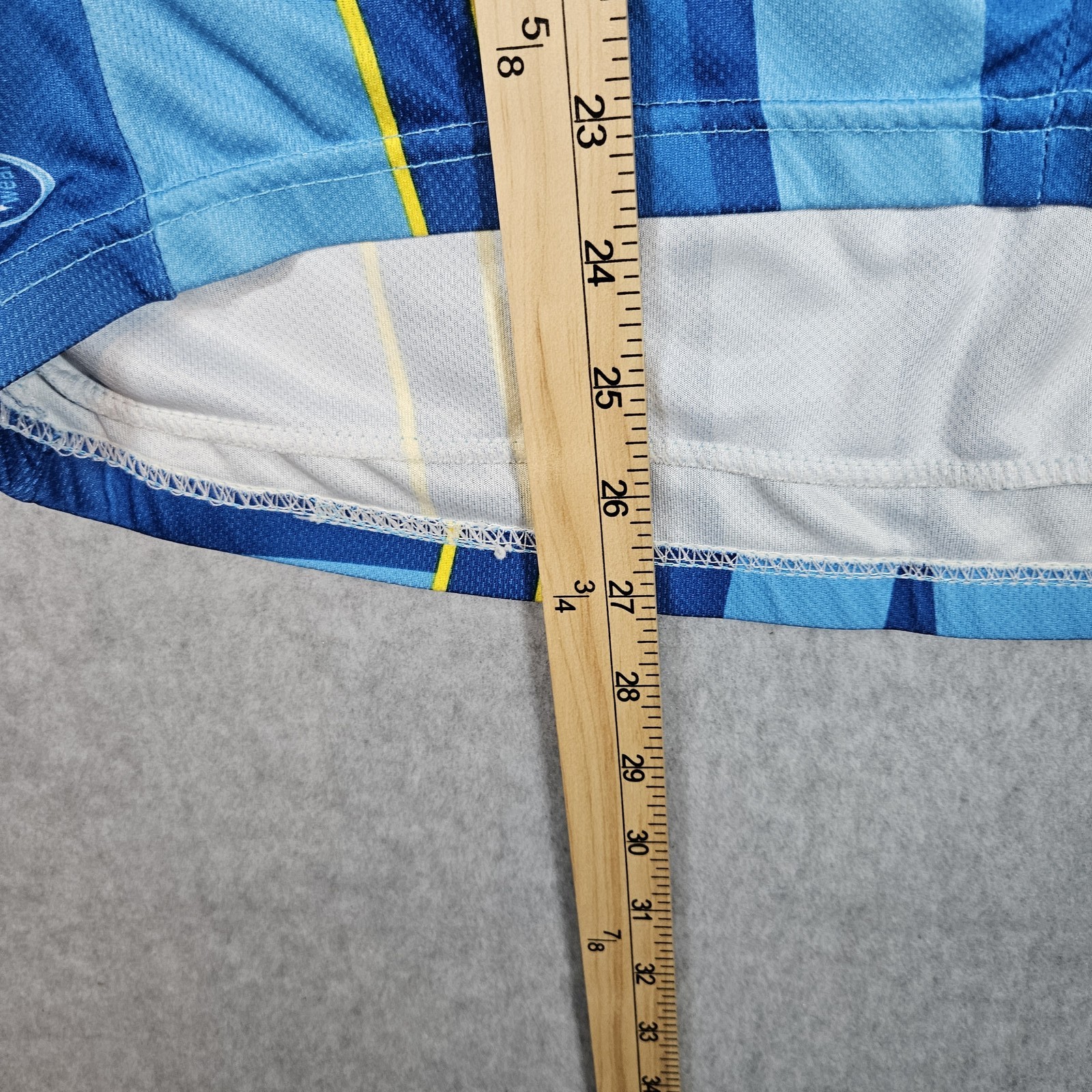 Performance Bike Primal Cycling Jersey Men’s Large Blue White Yellow Striped