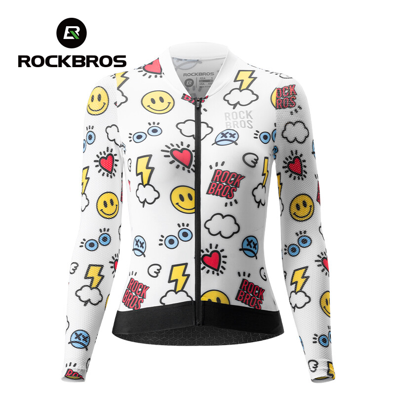 ROCKBROS Women Spring Autumn Cycling Jersey Long Sleeve MTB Road Bike Tops