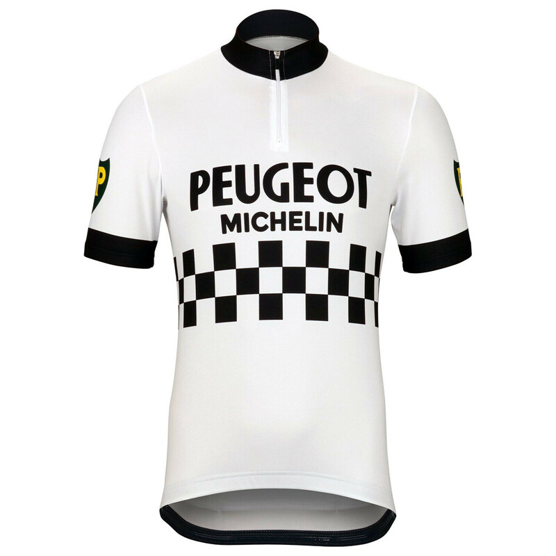 Peugeot BP Michelin Retro Men Cycling Jersey Bicycle Jersey Cycling Shirt Jersey