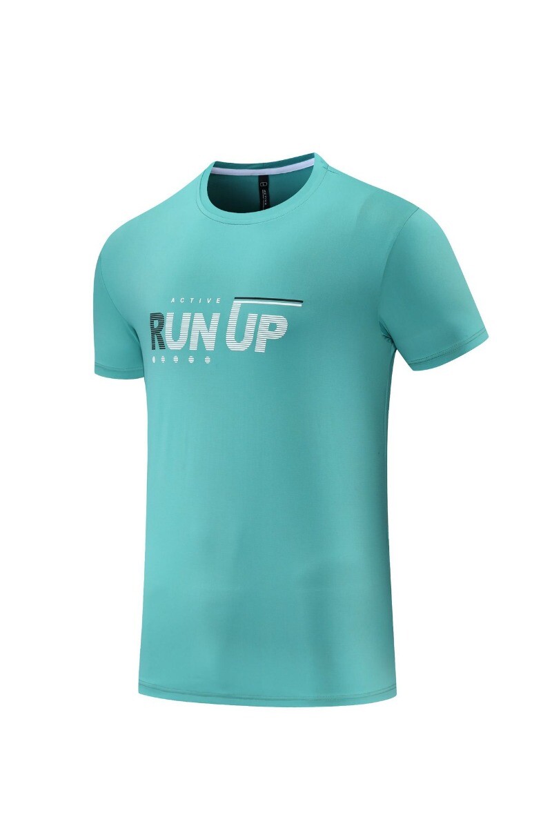 New Fashion Casual Printed Short Sleeve Men’s Round Neck Quick Drying Sports Top