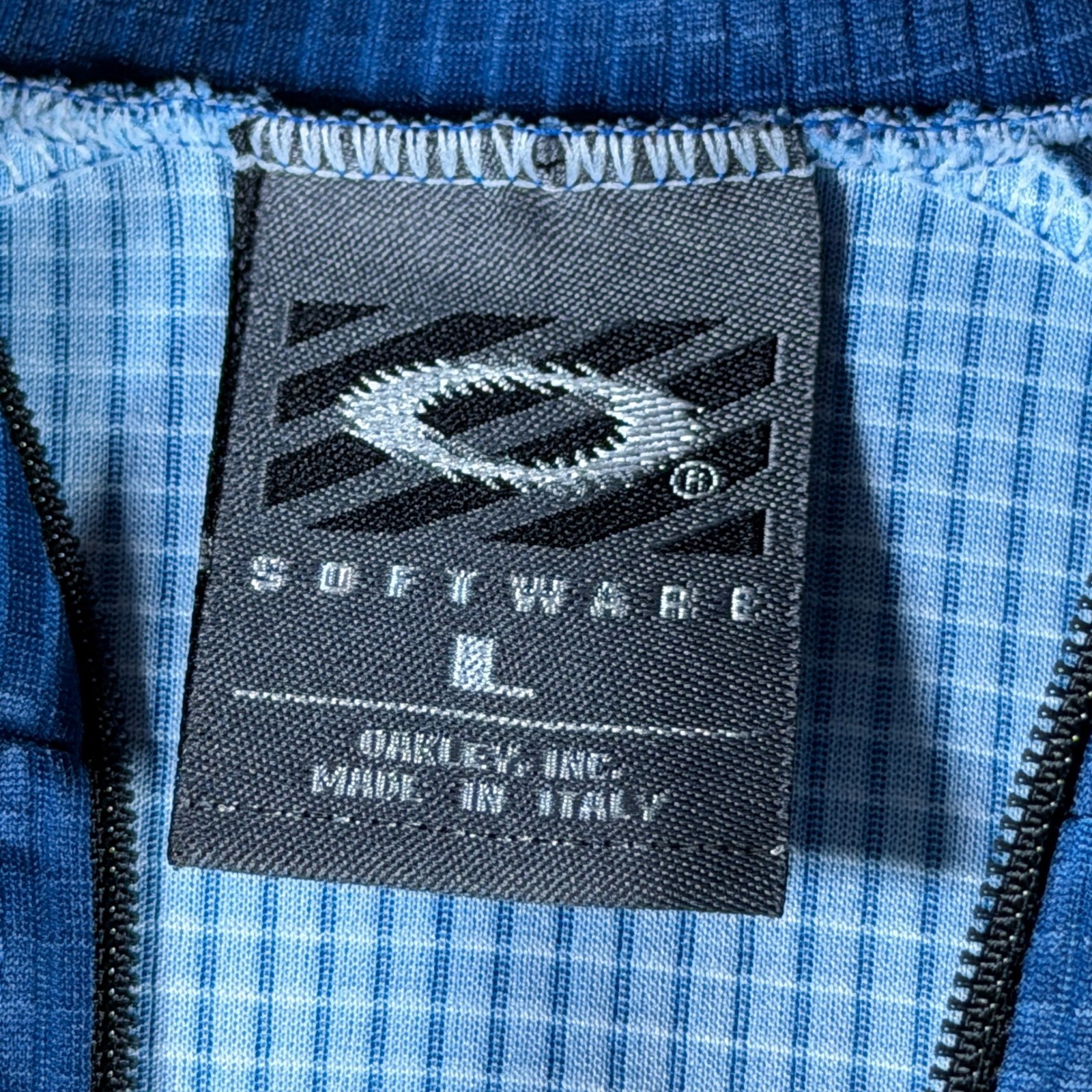 Oakley Software Mens Blue Cycling Jersey Mad Science Lab Made in Italy Large