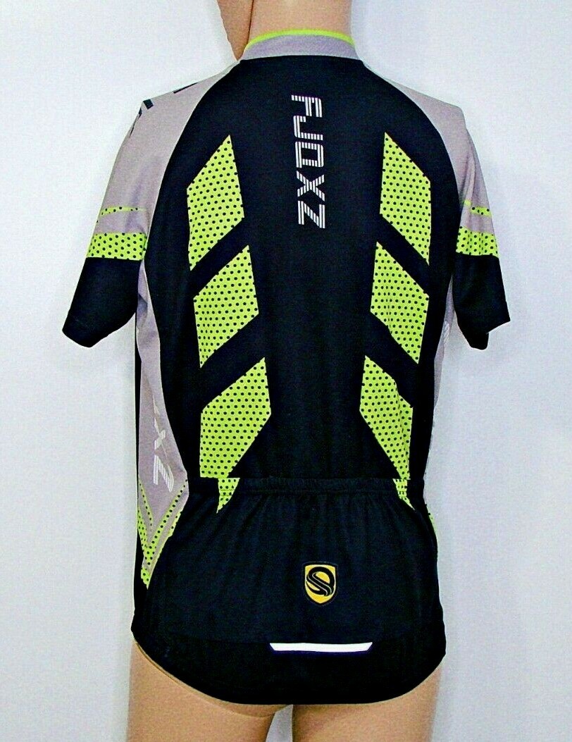 FJQXZ Mens Cycling Jersey Bike Wear 3 Pockets Windproof Breathable Size Large
