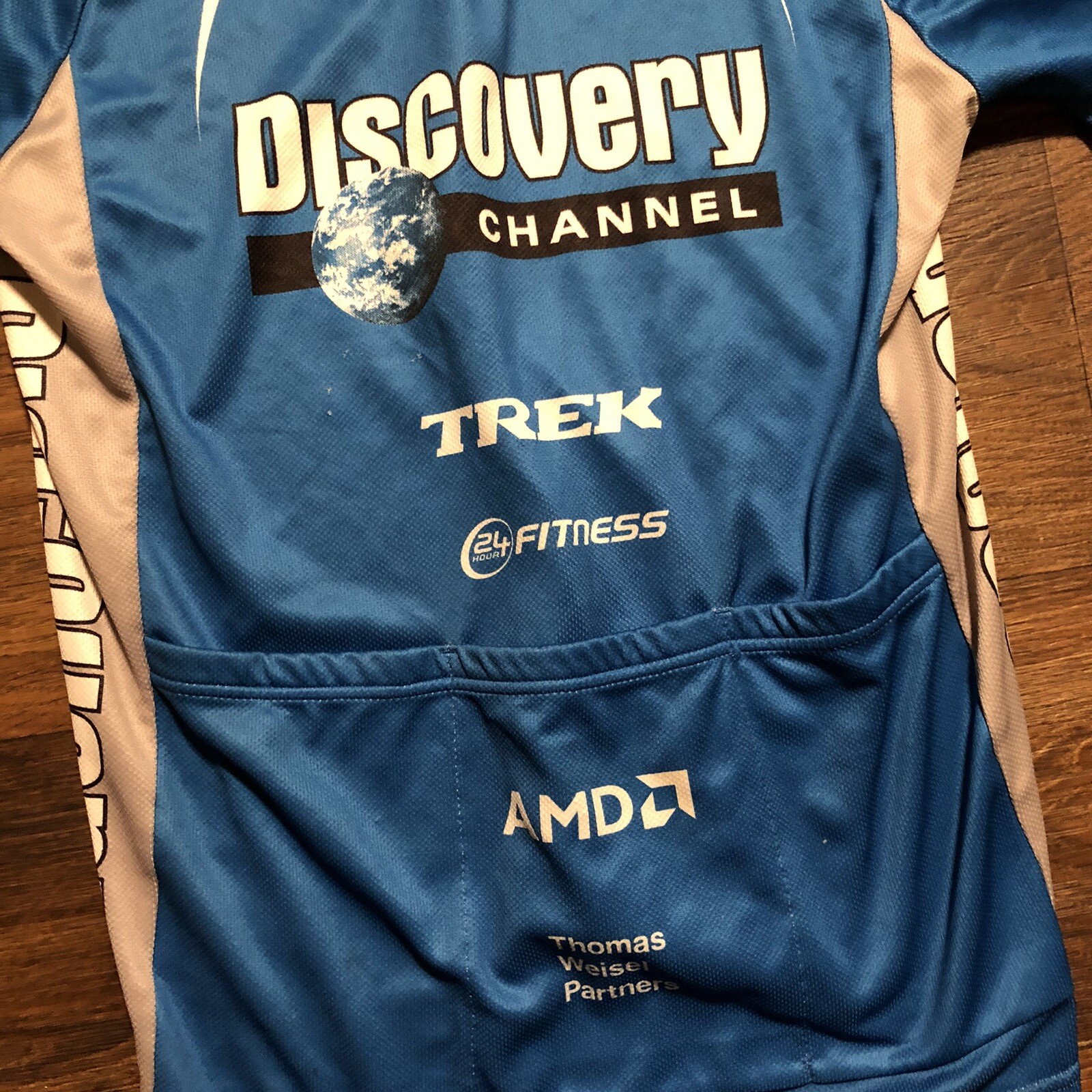Men’s Nike Dri-Fit Short Sleeve Cycling Jersey Discovery Channel Size Small