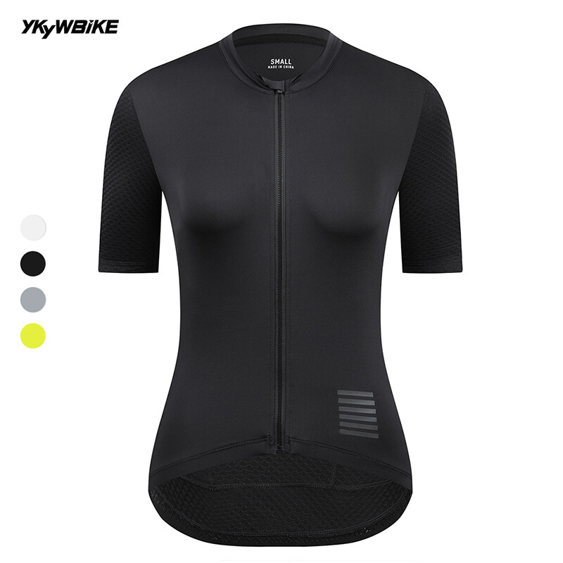 YKYWBIKE Women Cycling Jersey Short Sleeve Slim Female Bicycle Road Bike Shirt