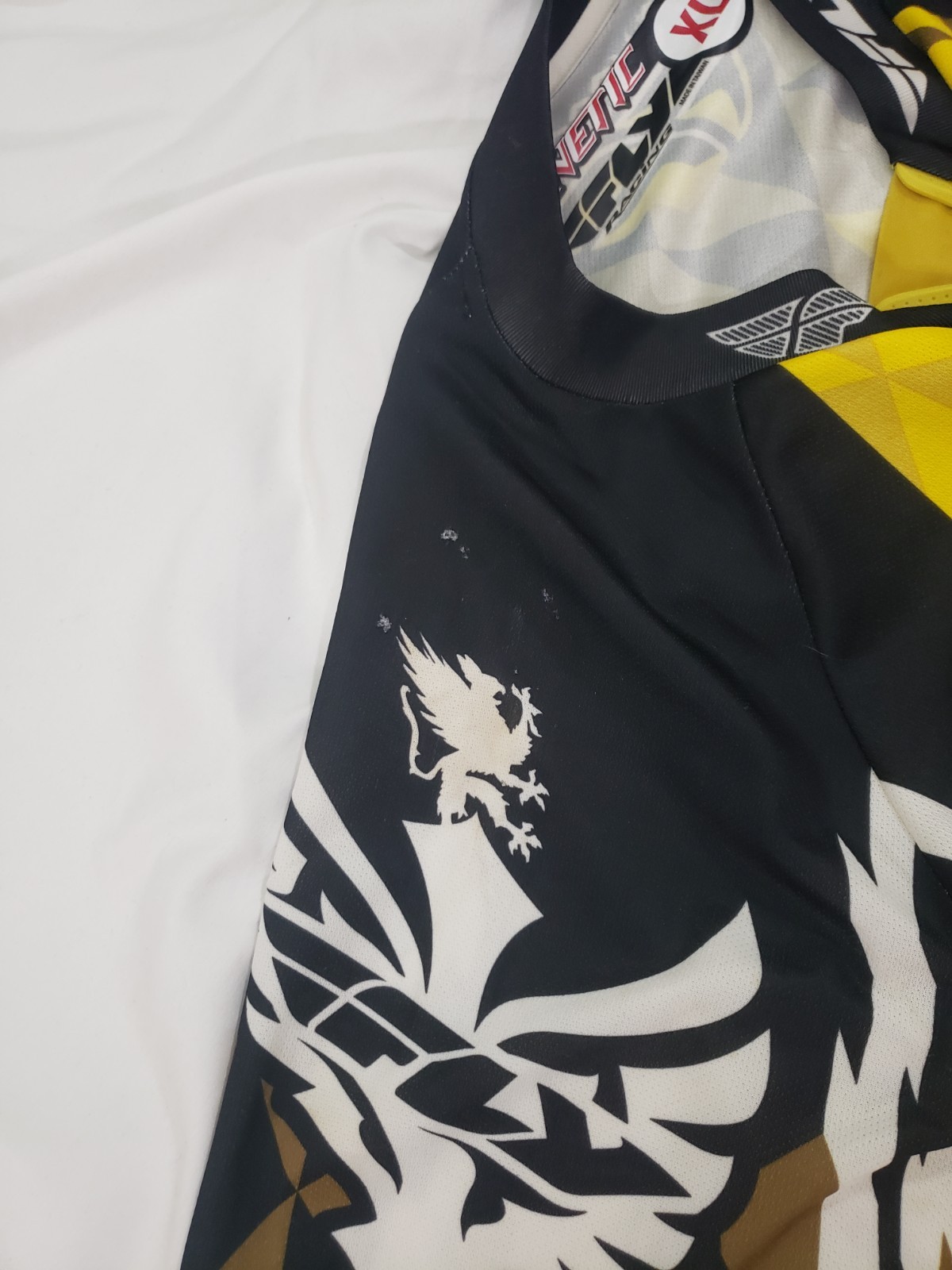 Fly Racing Kinetic Motocross Jersey Long Sleeve Mesh Yellow Shirt Men’s Size XL