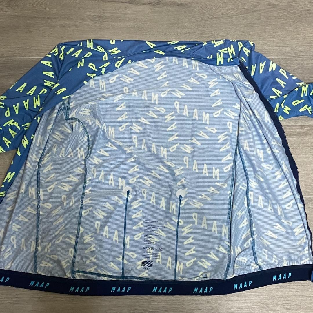MAAP Team Fit Medium Blue and Yellow Cycling Jersey M SIZE PRE-OWNED