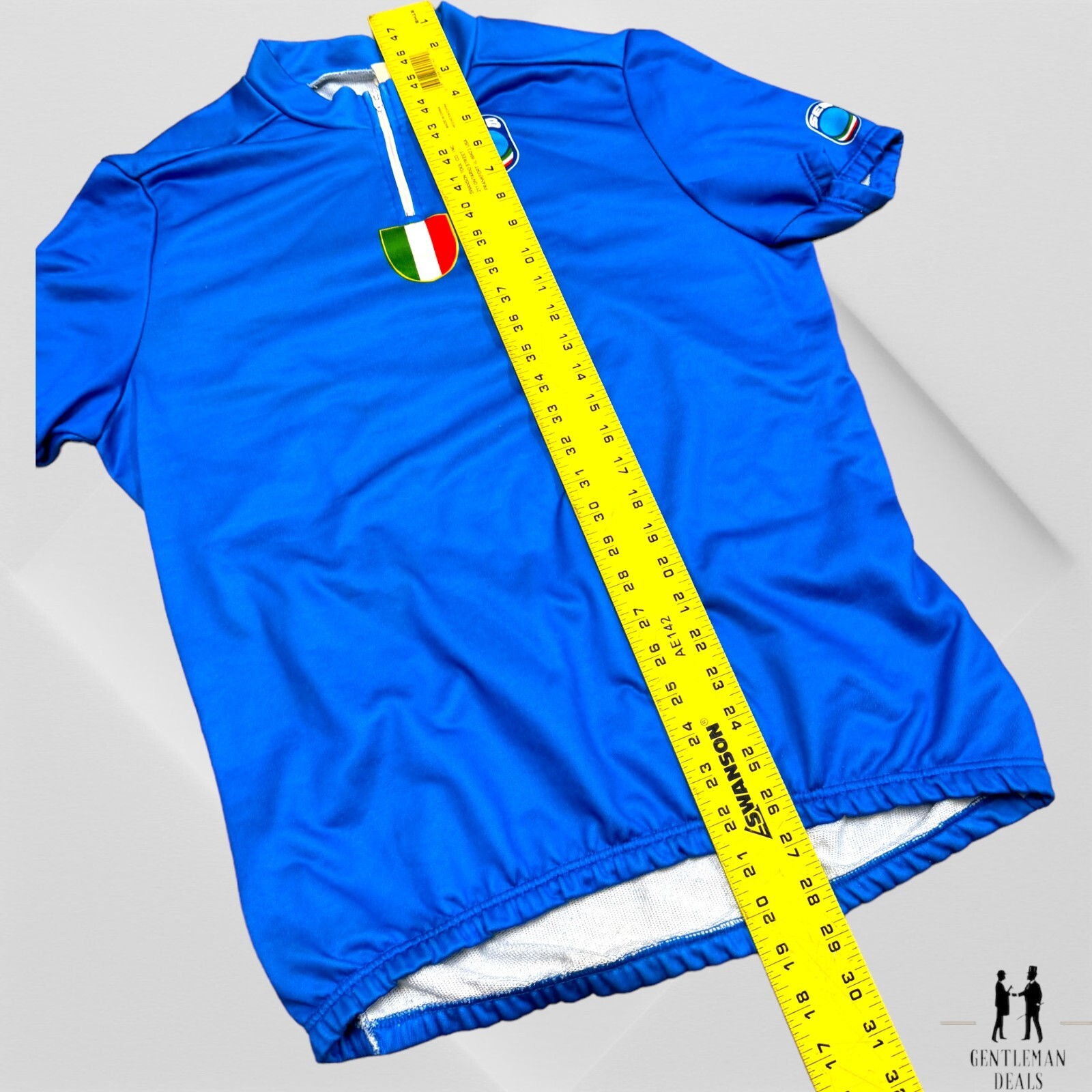 SEB XL Cycling Jersey Vtg Vintage Bicycle Italy Mens Blue Signature Polyester