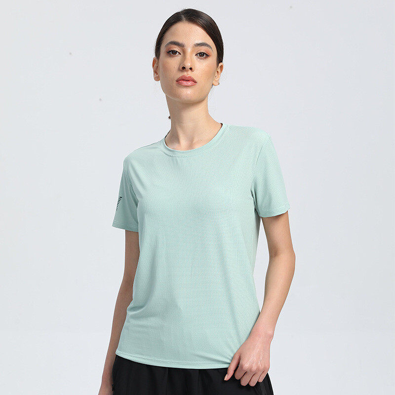 Men Women’s Short Sleeve Printed Round Neck Fitness Ice Silk Quick Dry T-shirt