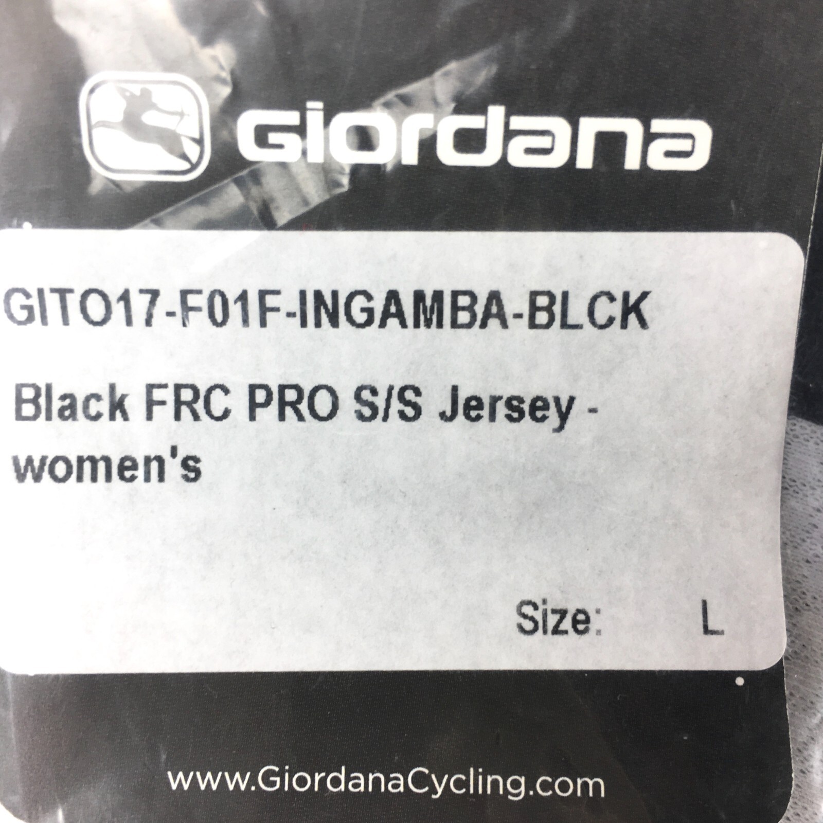 Giordana Women’s Black FR-C Pro Cycling Short Sleeve Jersey Size Large Wind Vest