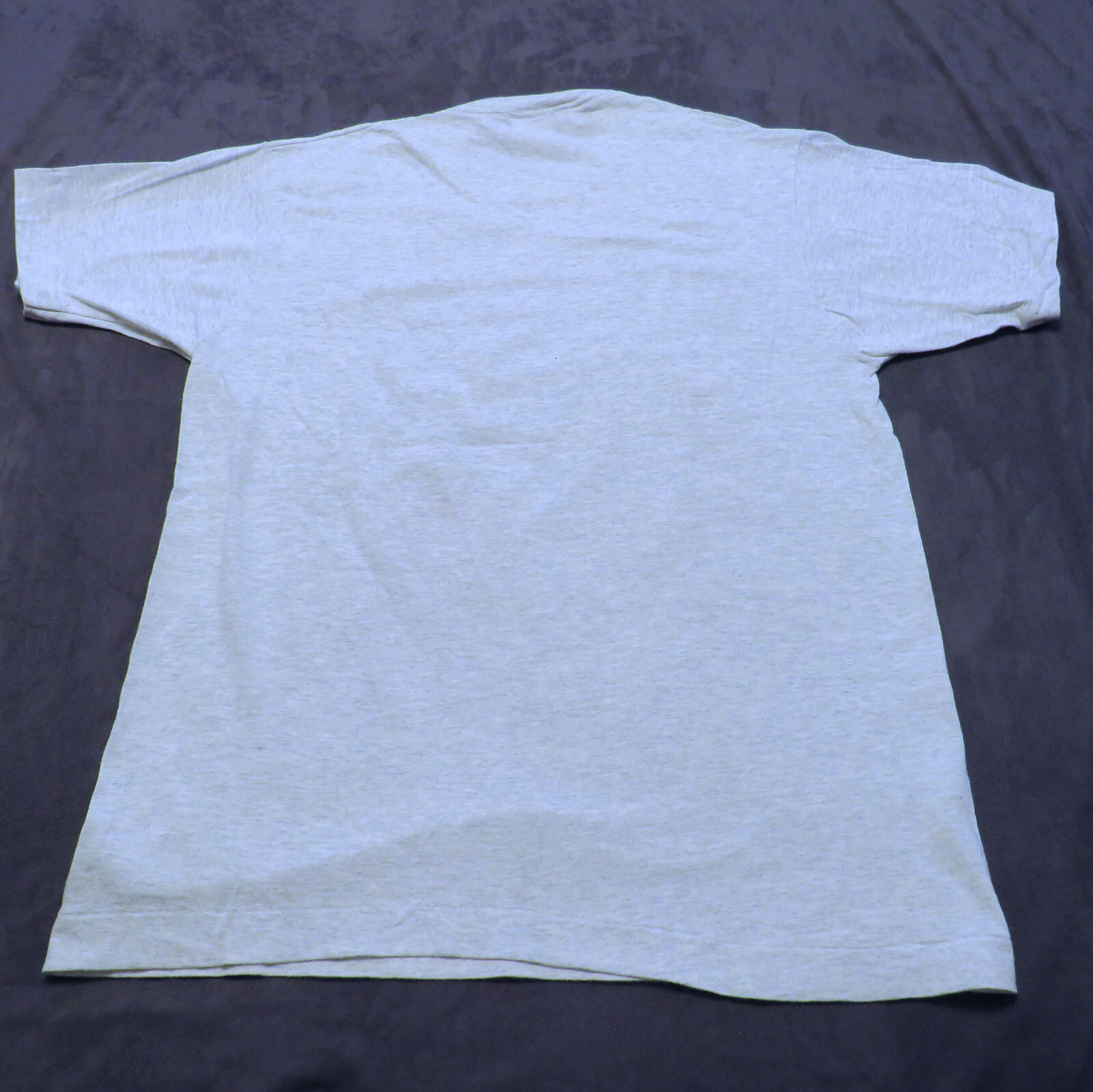 1980s Louis Garneau Biking Single Stitch T-Shirt Tee Size Large Gray Finger Up