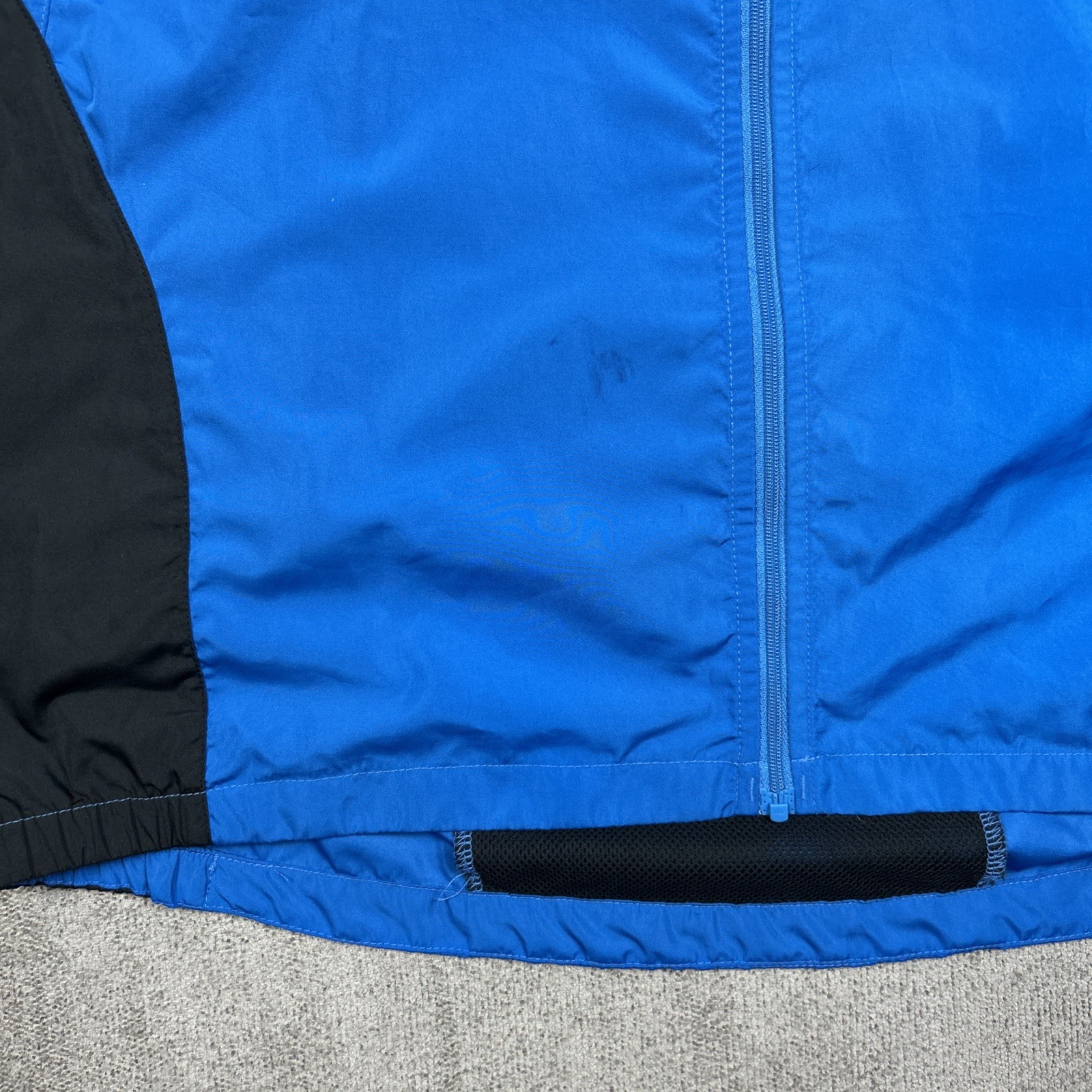 Pearl Izumi Men Large Cycling Vest Blue Black Full Zip Sleeveless Bike Mesh Vent