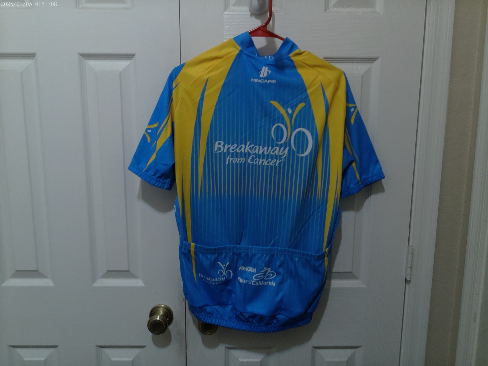HINCAPIE 2010 Amgen Tour of California Cycling Jersey “Breakaway From Cancer”