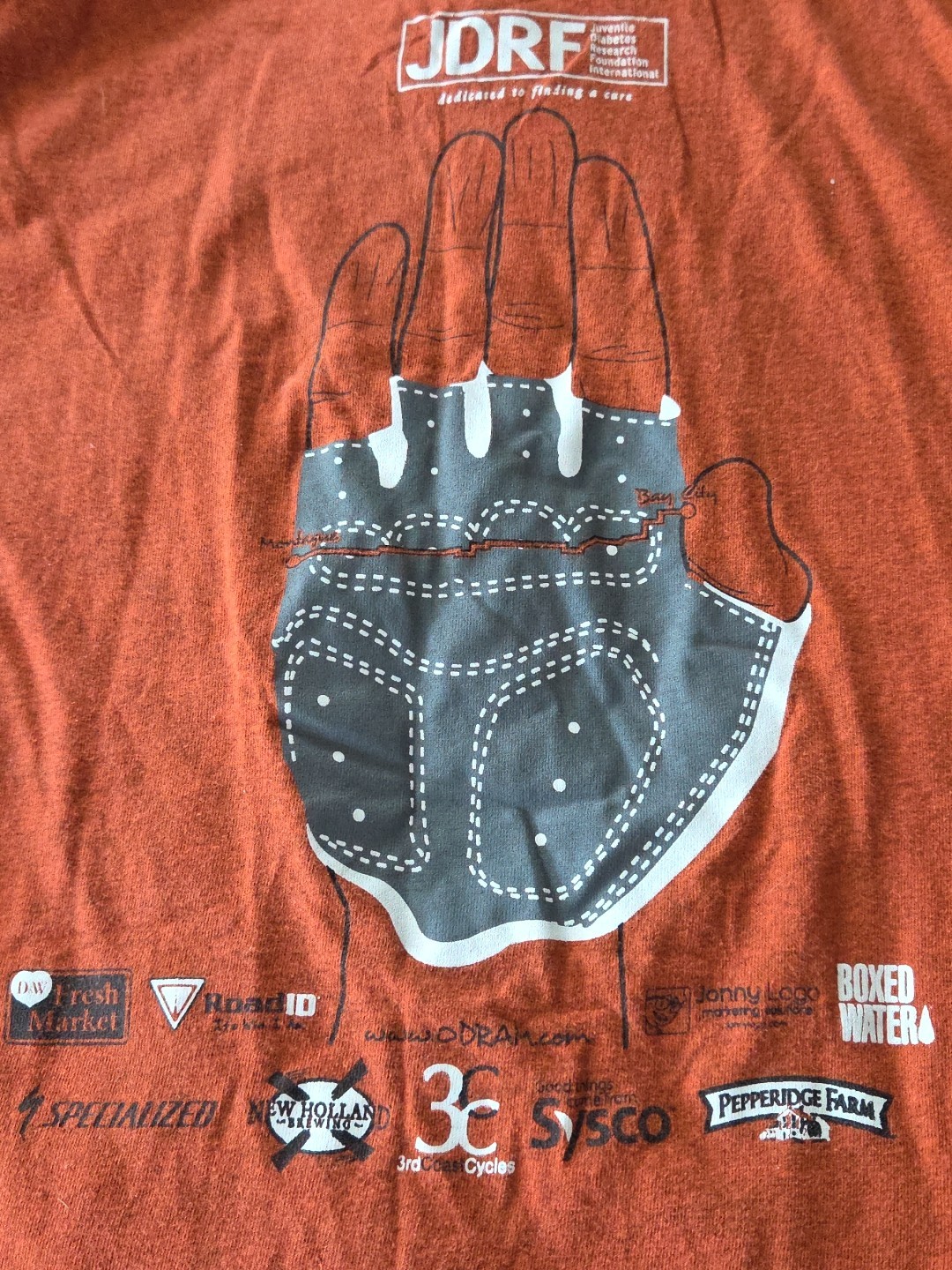 ODRAM One Day Ride Across Michigan 2 T Shirts Large black and orange