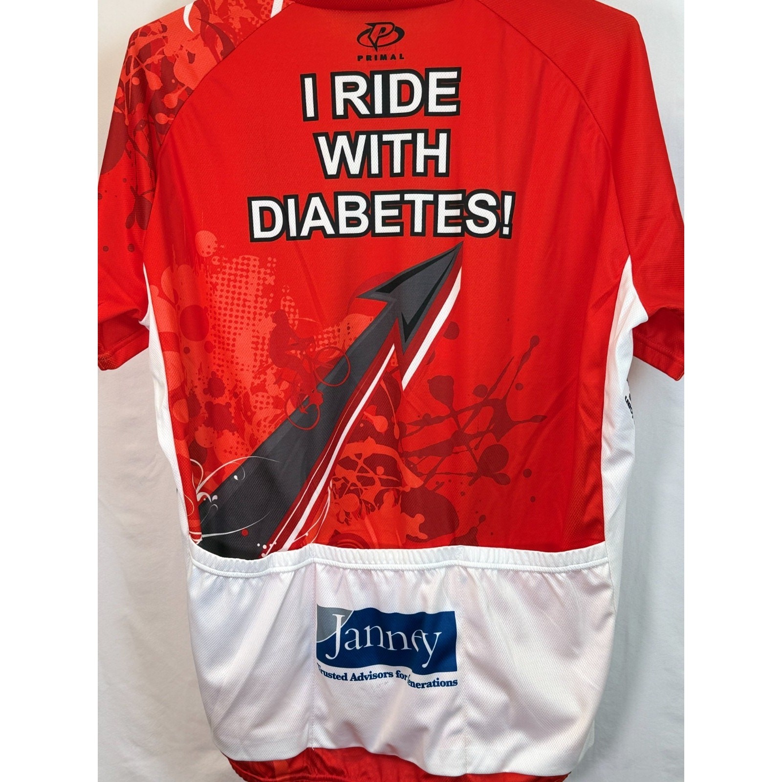 Pearl Izumi Men’s XXL Red Rider Cycling Jersey American Diabetes Assocation