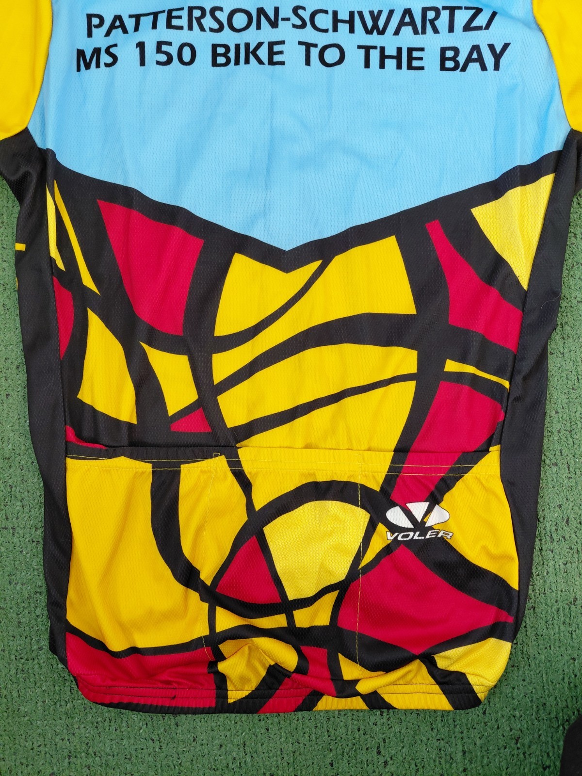 Voler Delaware Chapter MS 150 Bike Tour Multicolored Zip Up Cycling Jersey Sz…