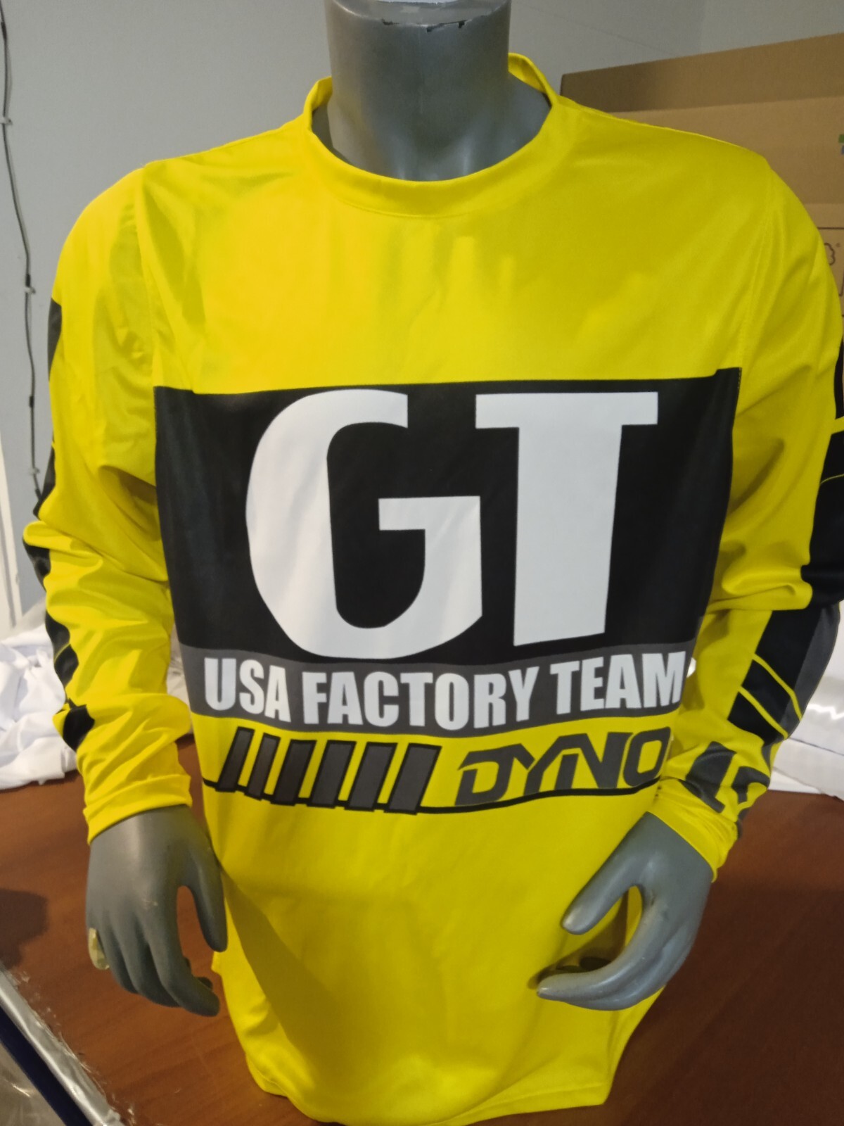GT OLD SCHOOL BIKE JERSEY CLASSIC BMX JERSEY RACE BIKE SHIRT BMX YELLOW BLACK L