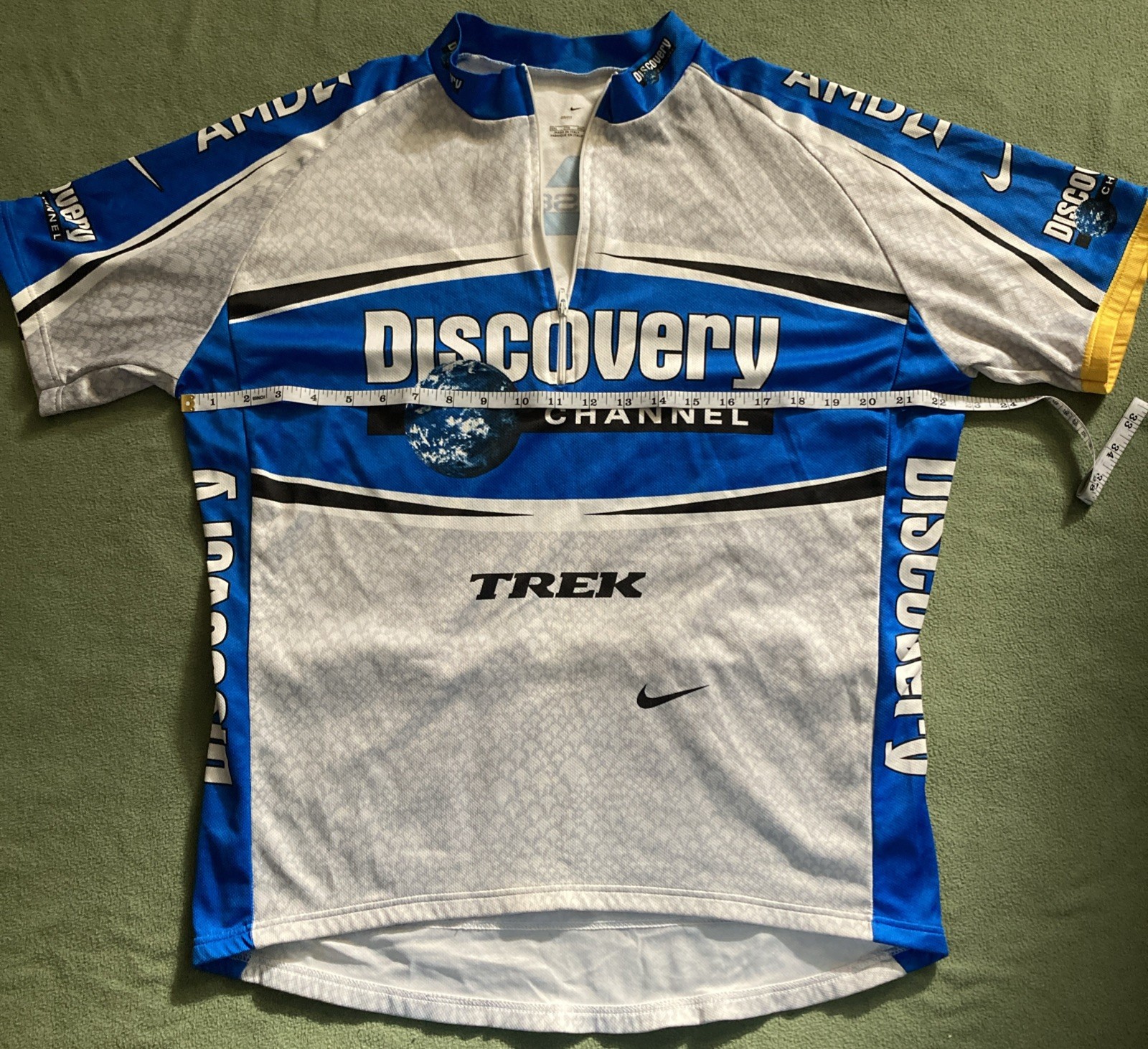 Nike Discovery Channel Cycling Jersey Men’s XXL 1/2 Zip Made in Italy