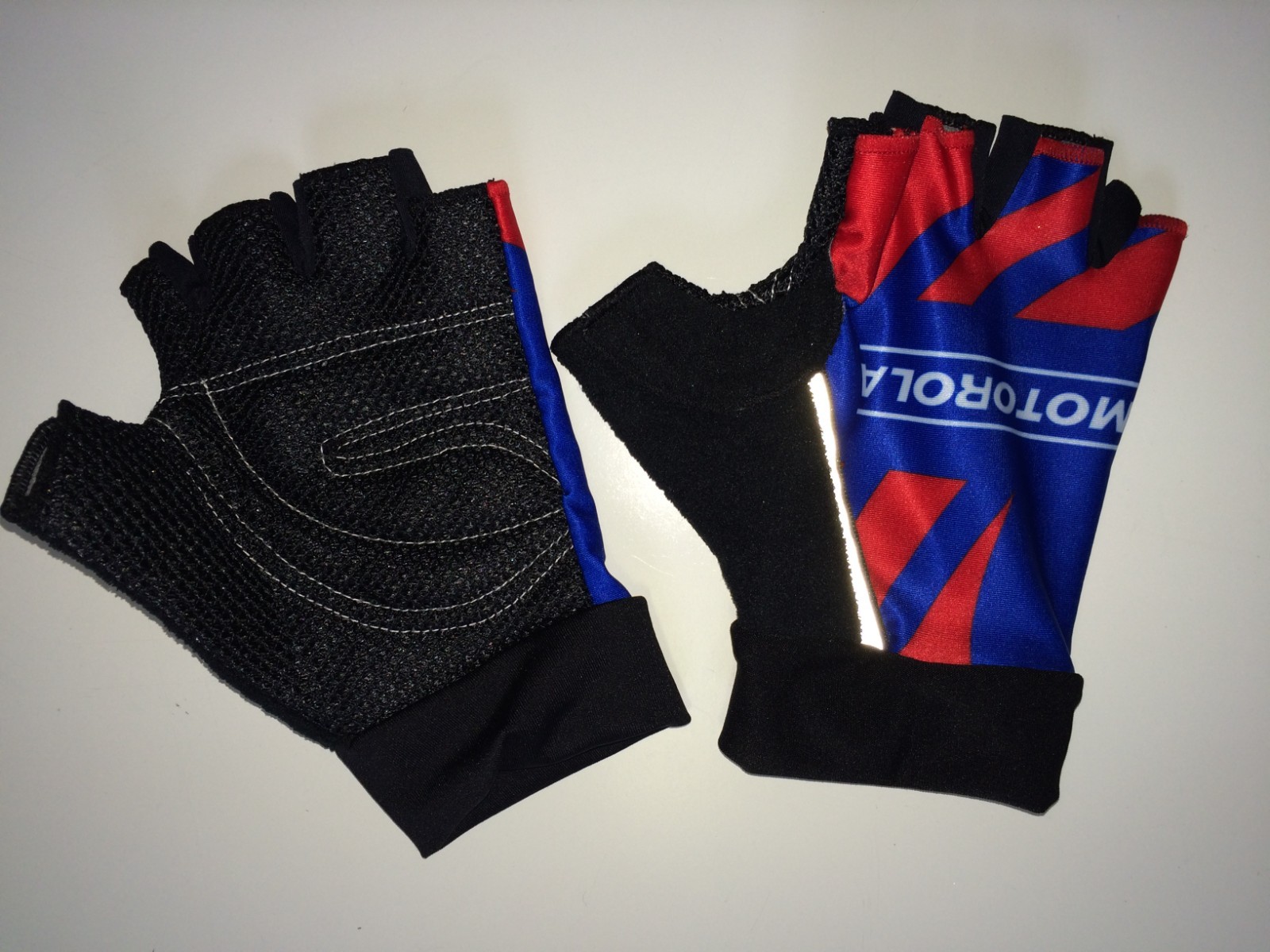 Motorola Bike Cycling Kit Men’s Short Sleeve *Blue/Red* Padded Small-XXXLarge