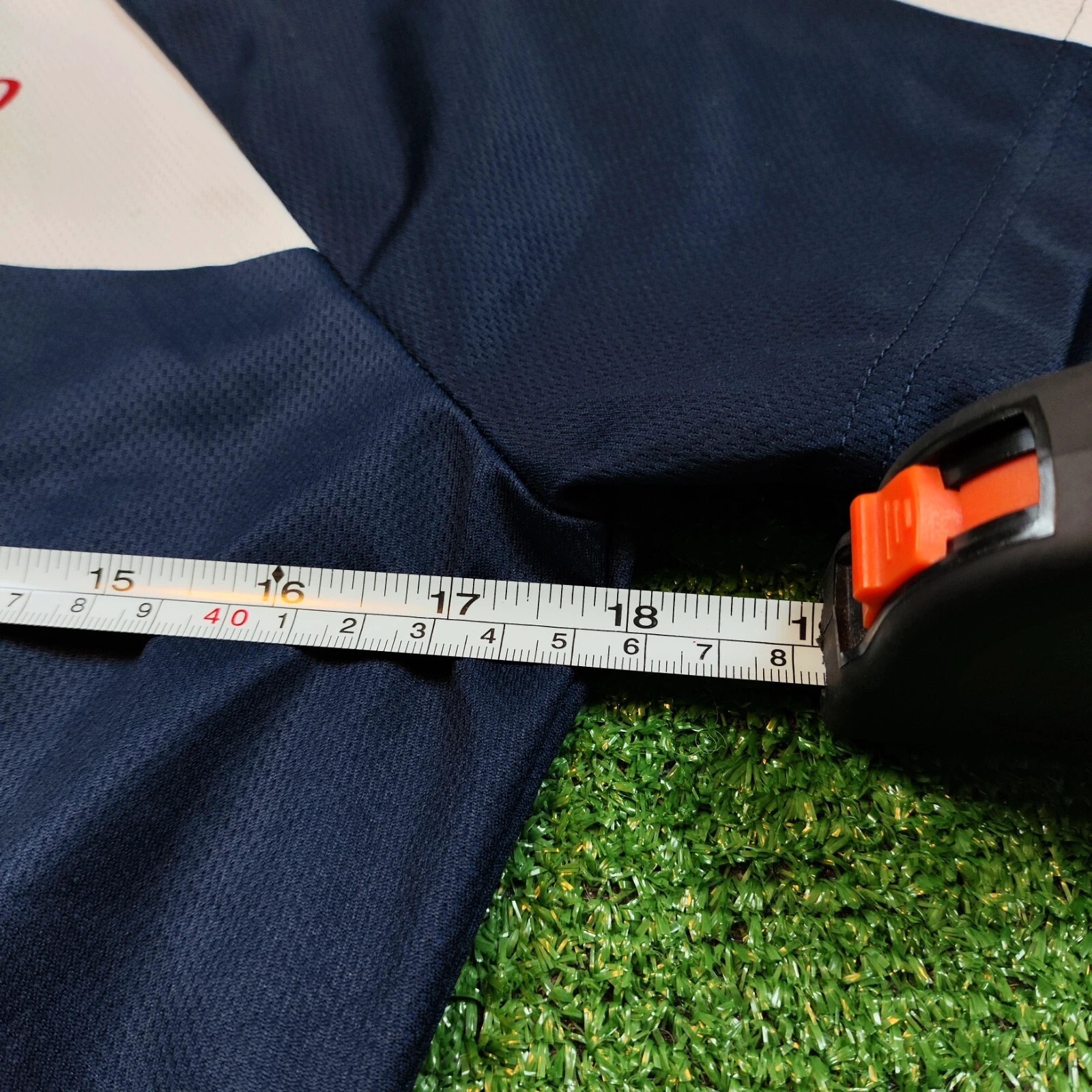Le Coq Sportif Cycle Line Shirt Adult Medium Blue 1/4 Zip Stretch Back Pocket *