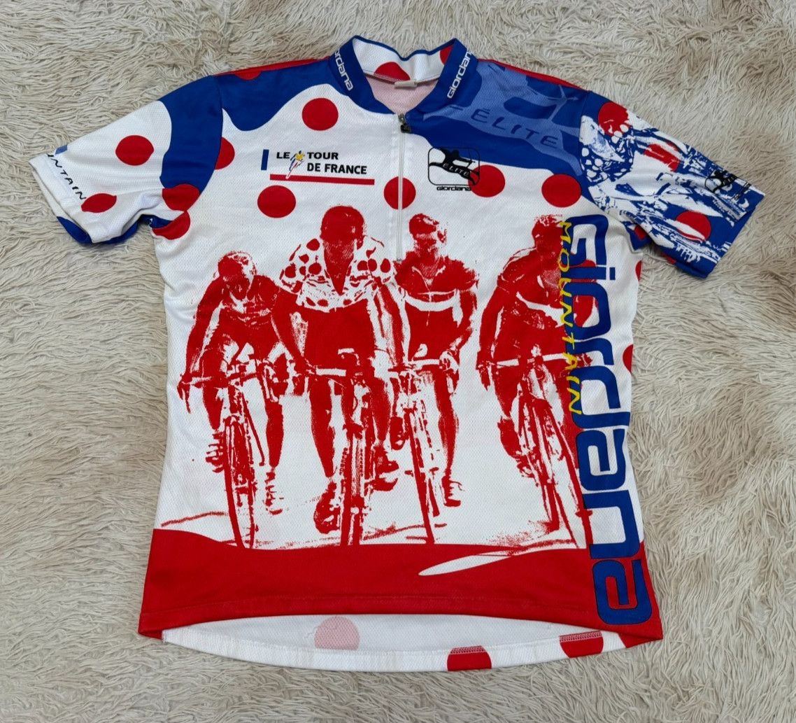 Cycling Giordana Le Tour de France Jersey Size L measurements in the photo