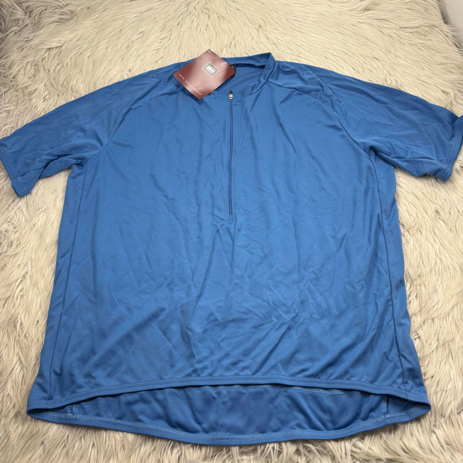 NWT REI Men’s XXL Blue Short Sleeve Classic Road Jersey Pockets Cycling