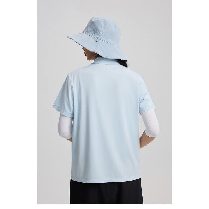 2025 Spring Summer New Women and Men Short Sleeved T-Shirt with Lapel Collar
