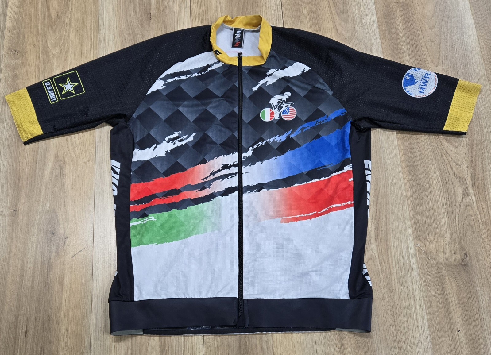 Energiapura Cycling Jersey Mens Sz XXL, “Army Outdoor Recreation”, Full Zipper