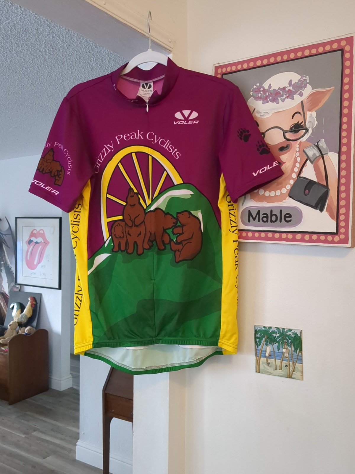 SALE! Voler Cycling Jersey GRIZZLY PEAK CYCLISTS, XL, USA – Bright Vivid Colors