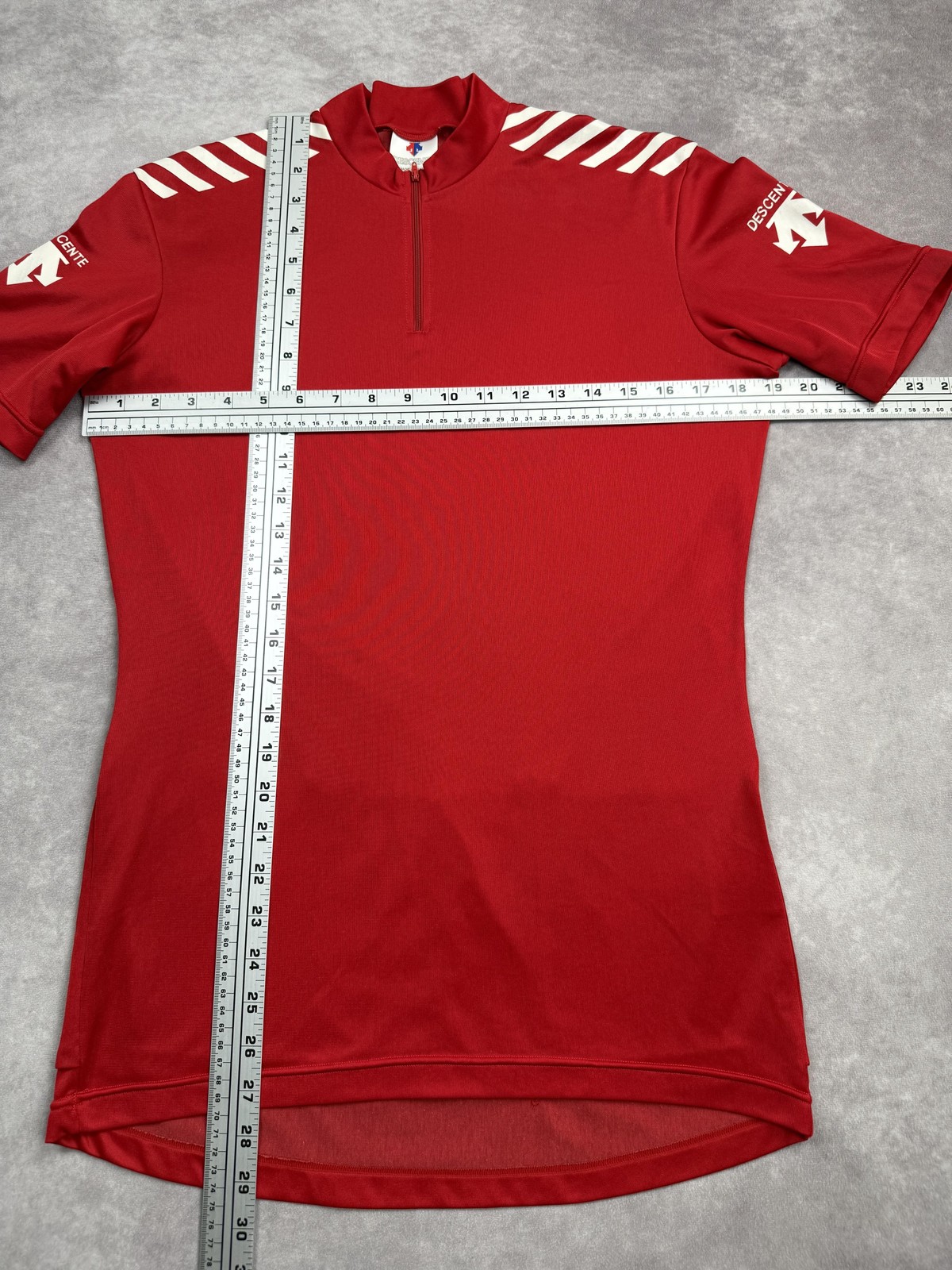 Vintage Descente Cycling Jersey Large Made in Japan 90s Retro Bike Shirt