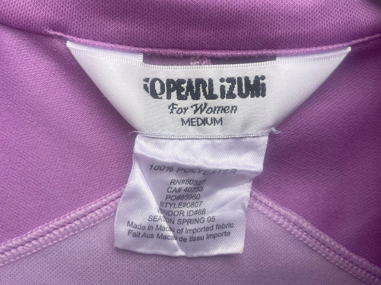 Pearl Izumi Women’s Size Medium Cycling Shirt Bike Front Zip Logo Colorblock