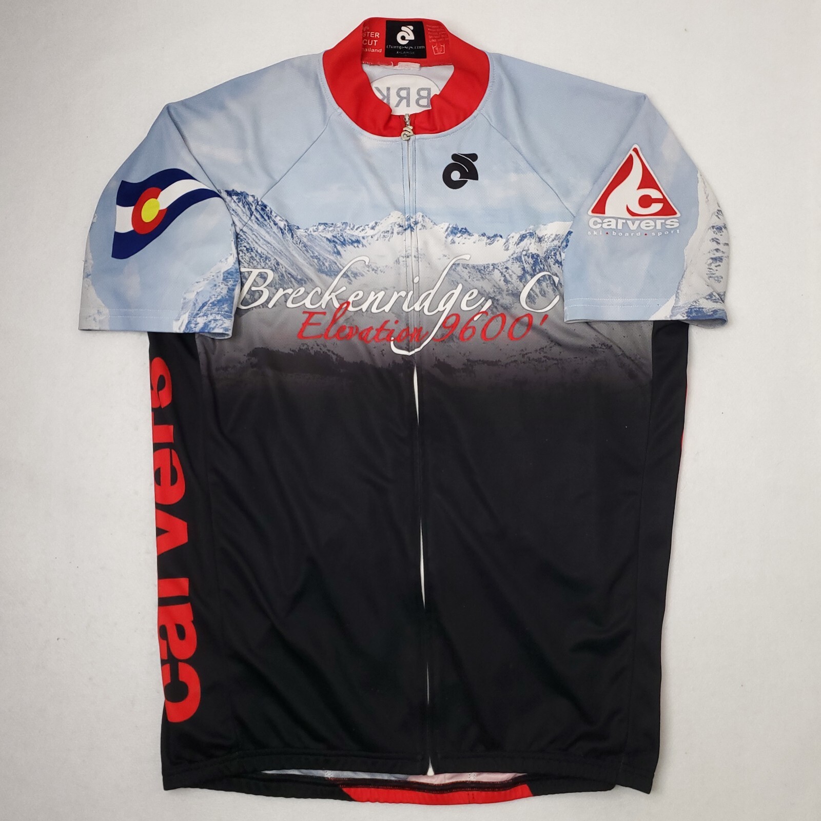 Colorado BRECKENRIDGE TEAM Adult XL Full-Zip Champion System Cycling Jersey Top