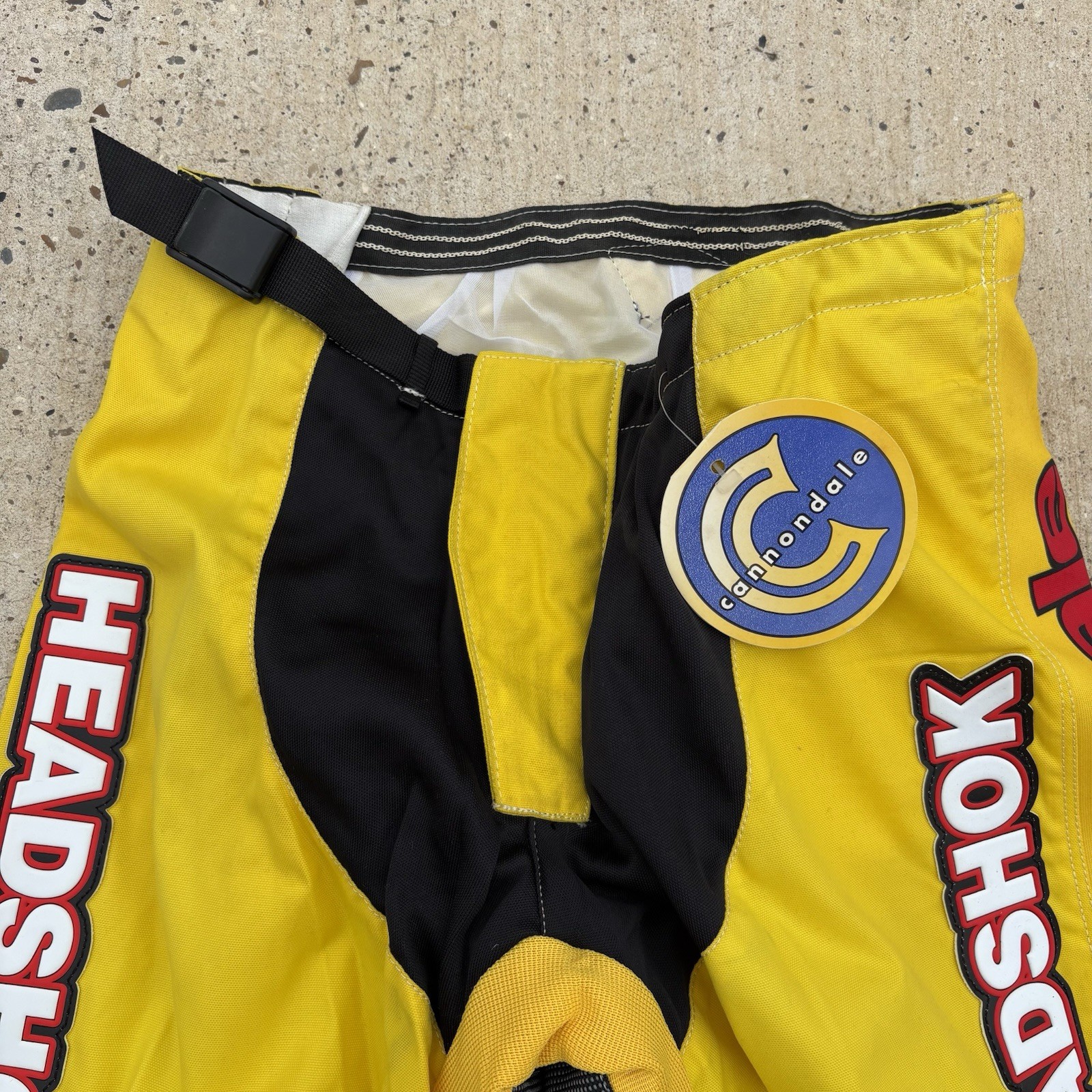 VTG NOS Cannondale HeadShok BMX Racing Pants 90s Volvo Team Yellow Size G1N