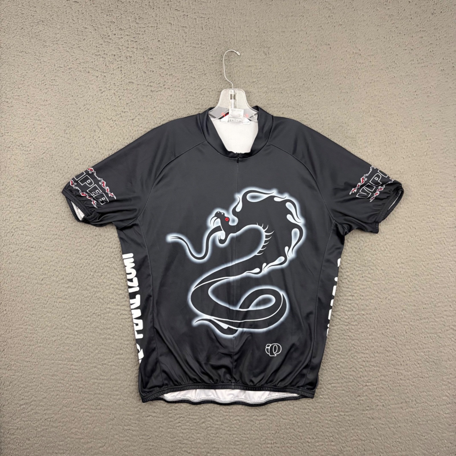 Pearl Izumi Cycling Jersey Mens XL Black Viper Snake Graphic Bike Activewear Dad