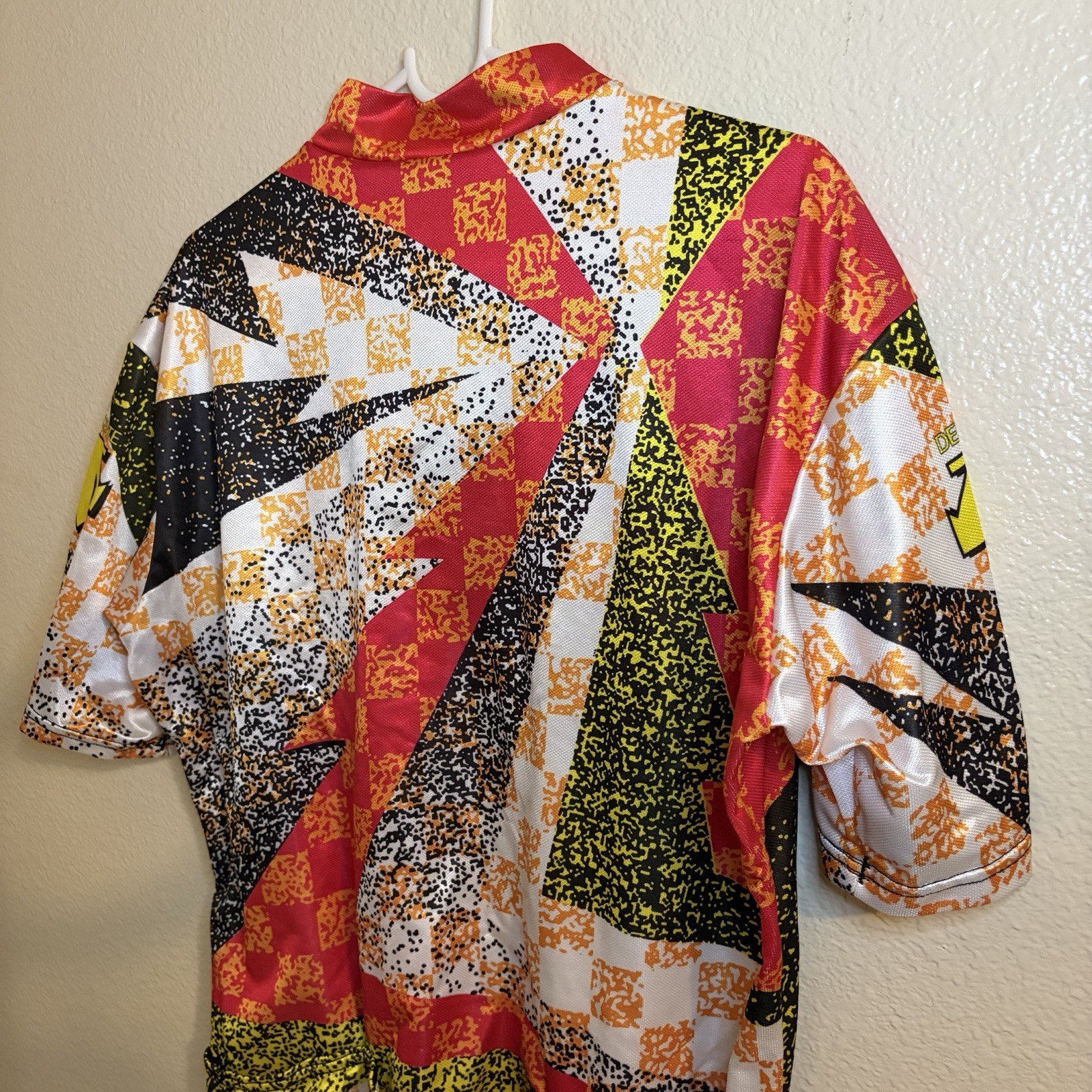 Rare Vintage Descente Bike Jersey 2XL Graphic All Over Print Multicolor Retro