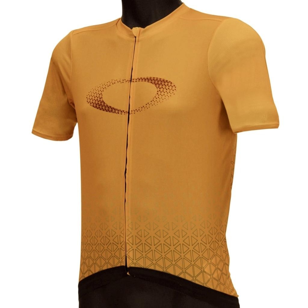 Oakley Endurance Packable Jersey Mens Size M Medium Amber Yellow Cycling Bike