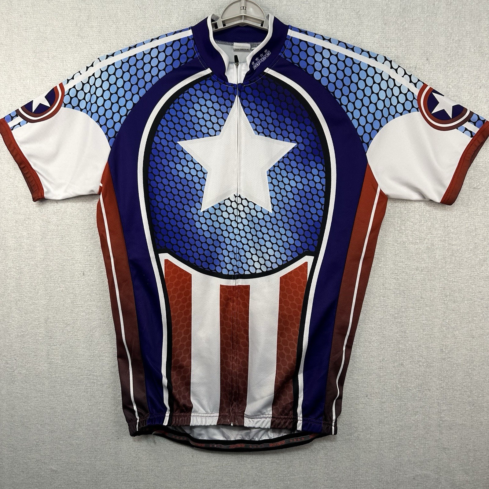 SPEG Cycling Jersey XXXL Captain America Men’s Full Zip