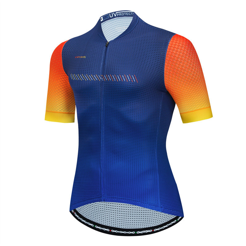 CESANTI Men Cycling Jersey Short Sleeve Non-slip Band Pro Bike Clothing