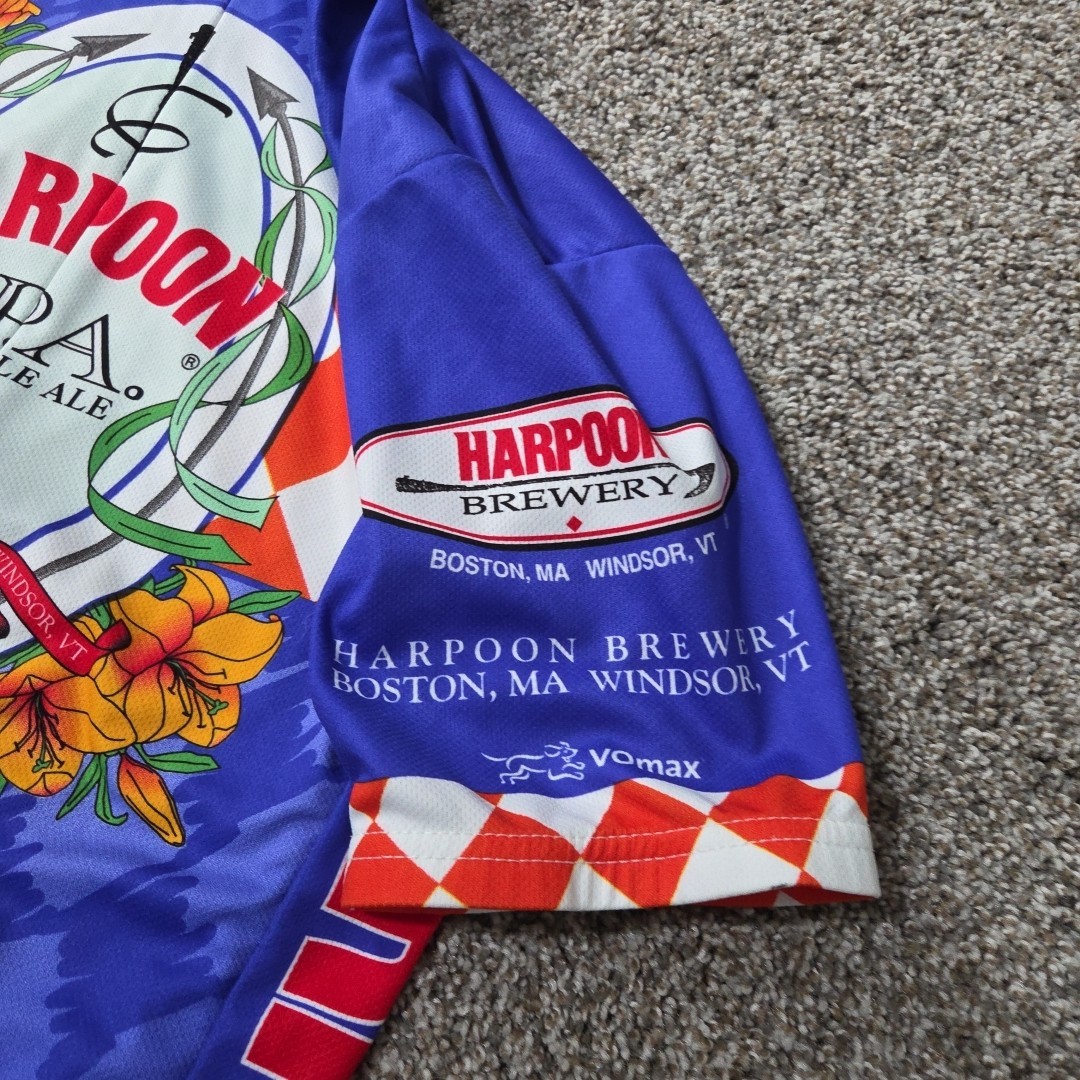 VOmax Men’s Harpoon IPA Beer Bicycle Cycling Jersey Size L Made In USA