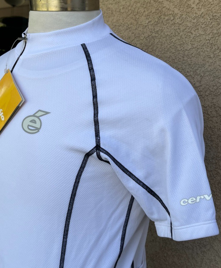 Cervélo 3/4 Zip Short Sleeve White Cycling Jersey Shirt Men’s Small * NWT
