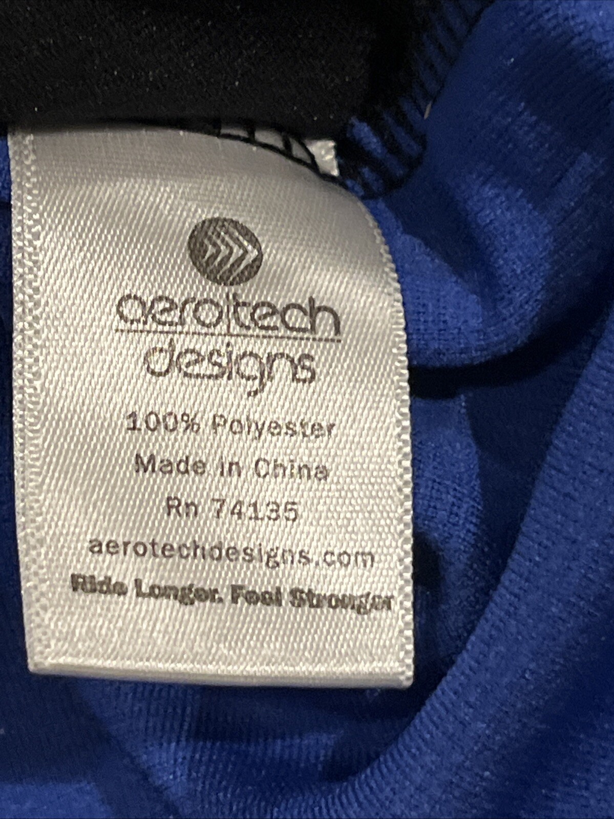 Aerotech Designs Men’s Short Sleeve Cycling Jersey Blue Racing Cycleware Sz S
