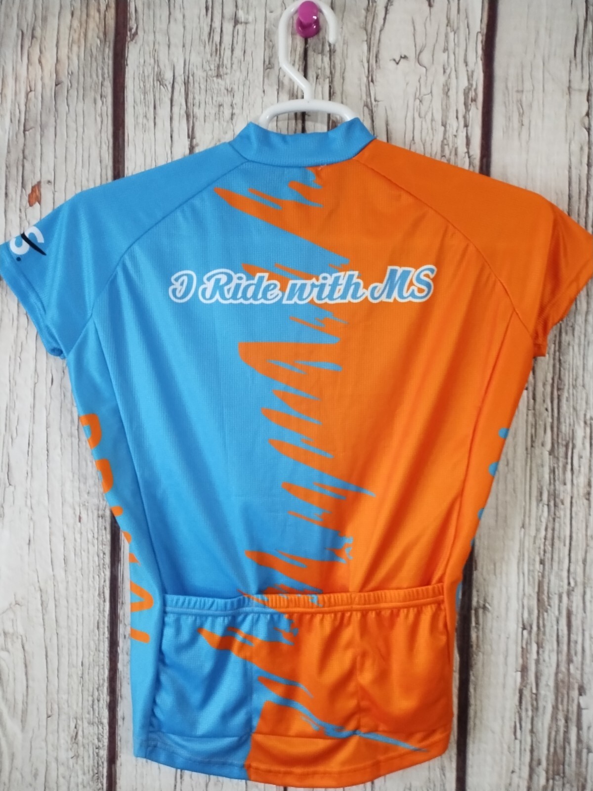 Primal Cycling Wear Women’s Sport Cut Small Short Sleeve Jersey (I Ride With MS)