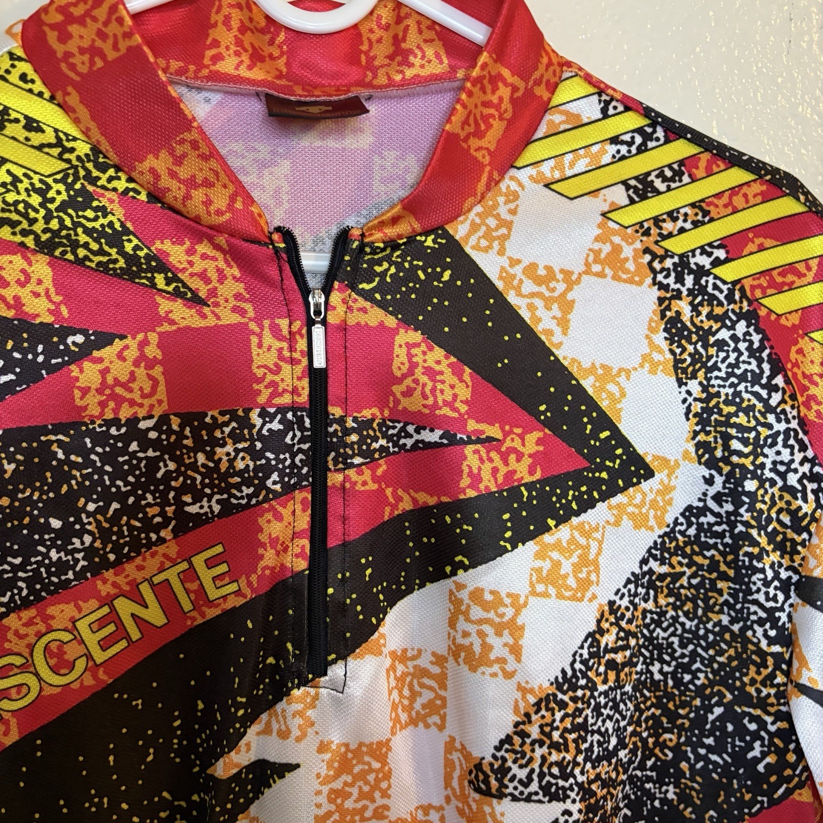 Rare Vintage Descente Bike Jersey 2XL Graphic All Over Print Multicolor Retro