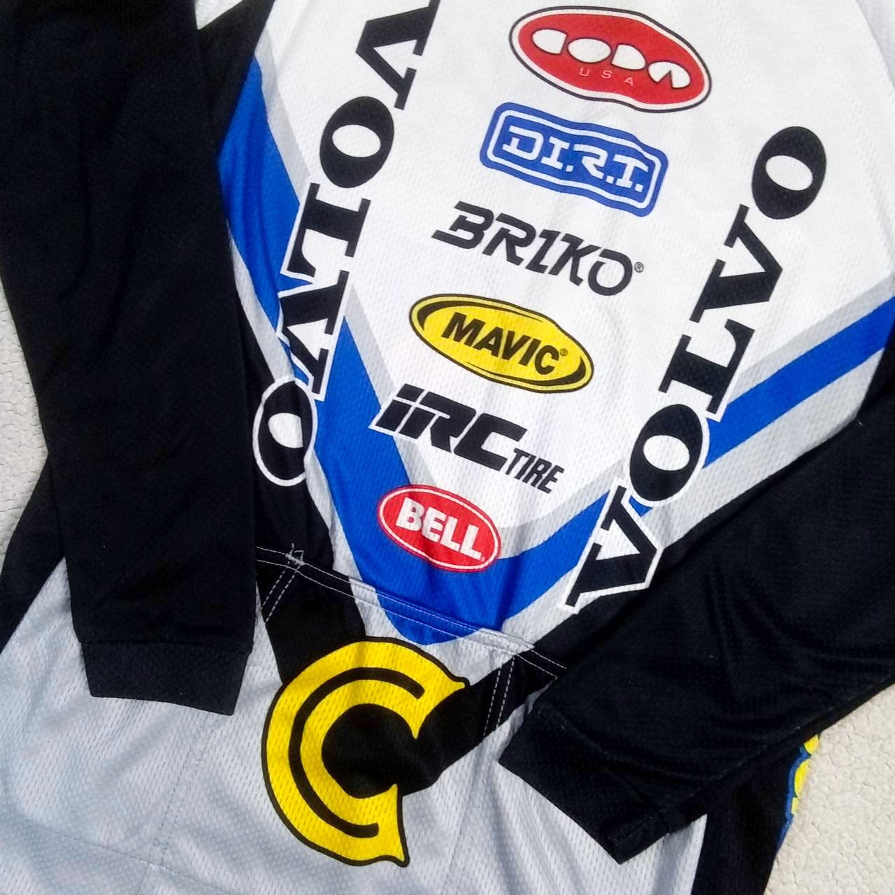 RARE VTG 1998 Team VOLVO Cannondale Long Sleeve MTB Cycling Jersey — Size L