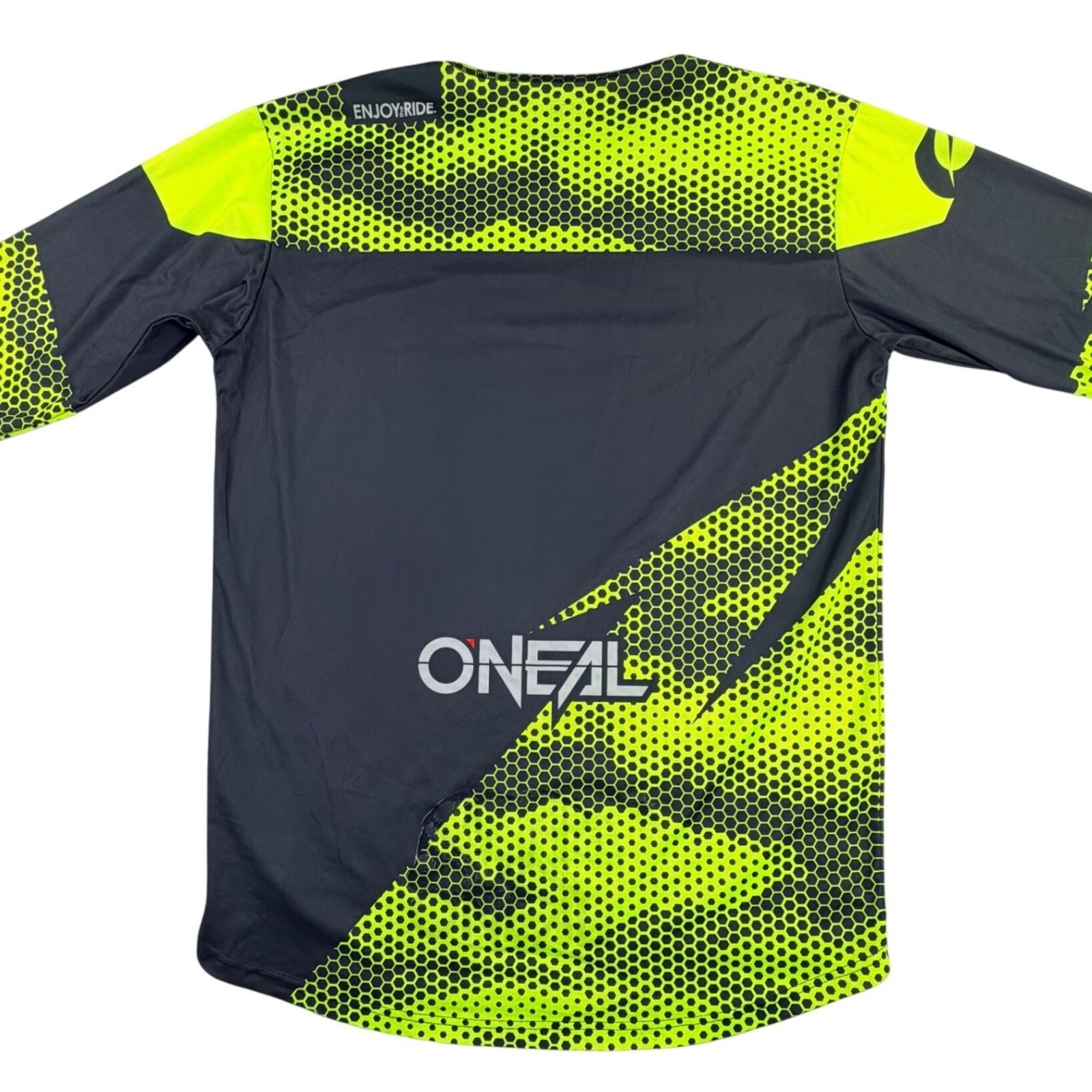 O’Neal Motocross Jersey Men XL Black Neon Yellow Performance Hexagon Graphic MX