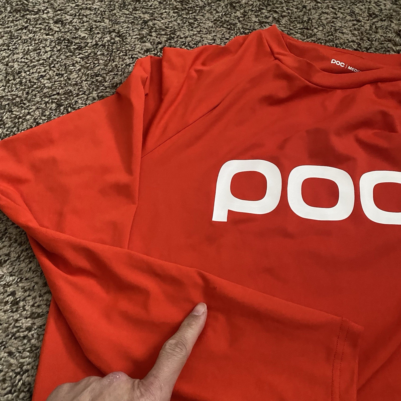 POC Essential Enduro Jersey Men’s M Orange Long Sleeve Quick Dry Cycling Tee