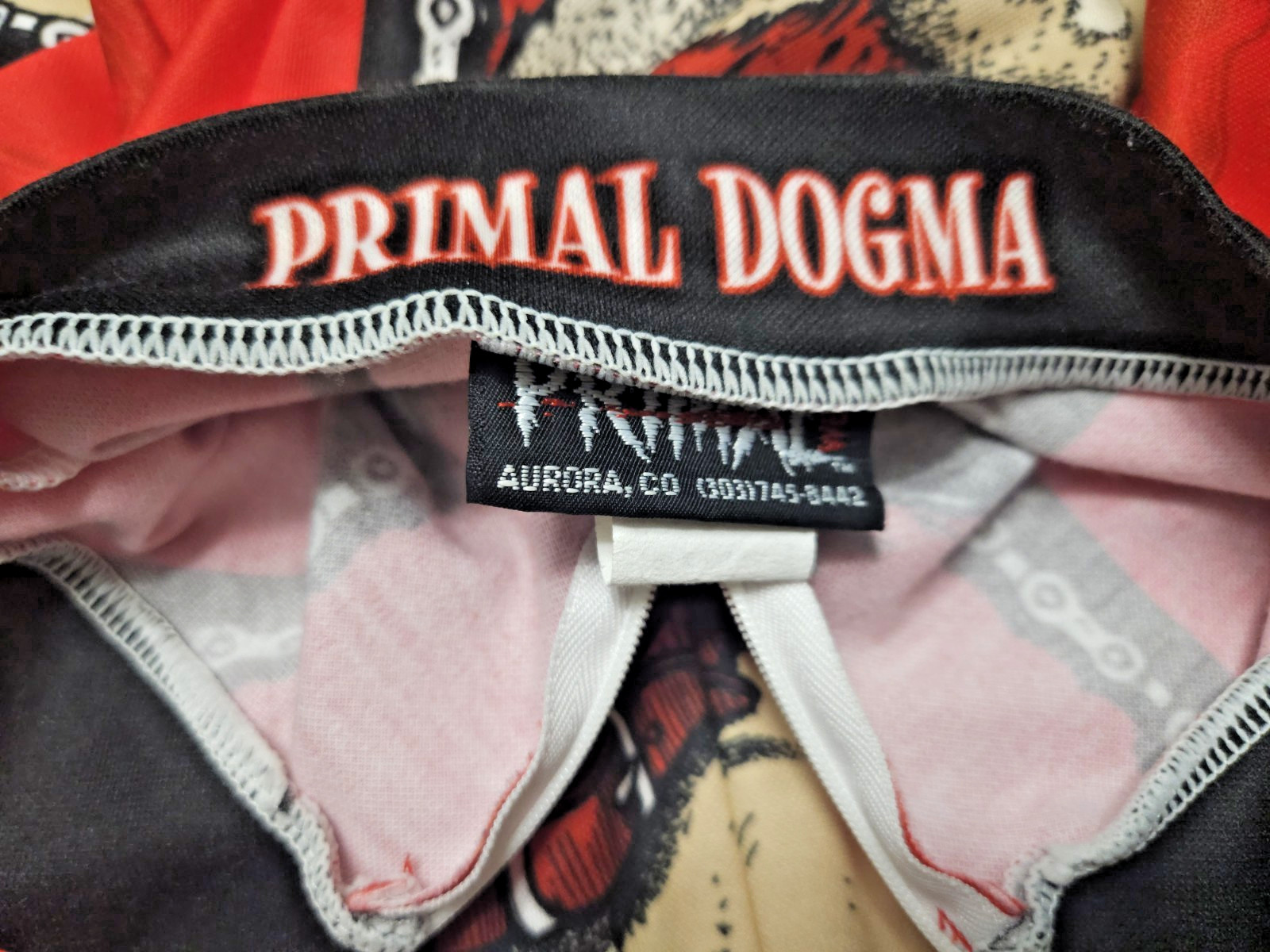 Vintage Primal Dog Red Cycling Jersey Size Medium Made in USA PLS RD DESCRIPTION