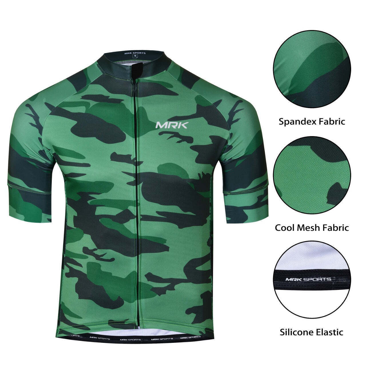 Men’s Cycling Jersey Half Sleeve MTB Road Bike Riding Sport Top Shirt Green Camo