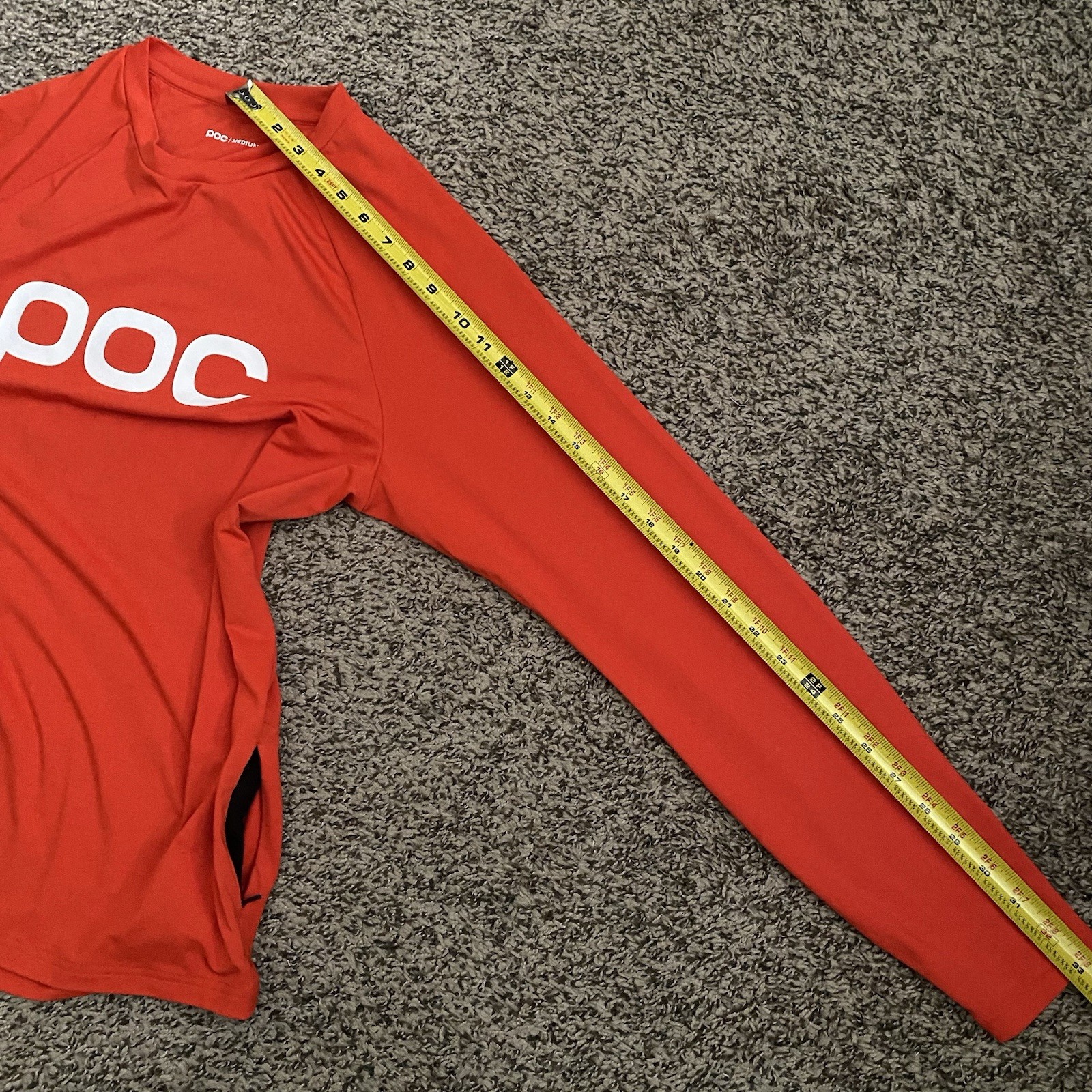 POC Essential Enduro Jersey Men’s M Orange Long Sleeve Quick Dry Cycling Tee