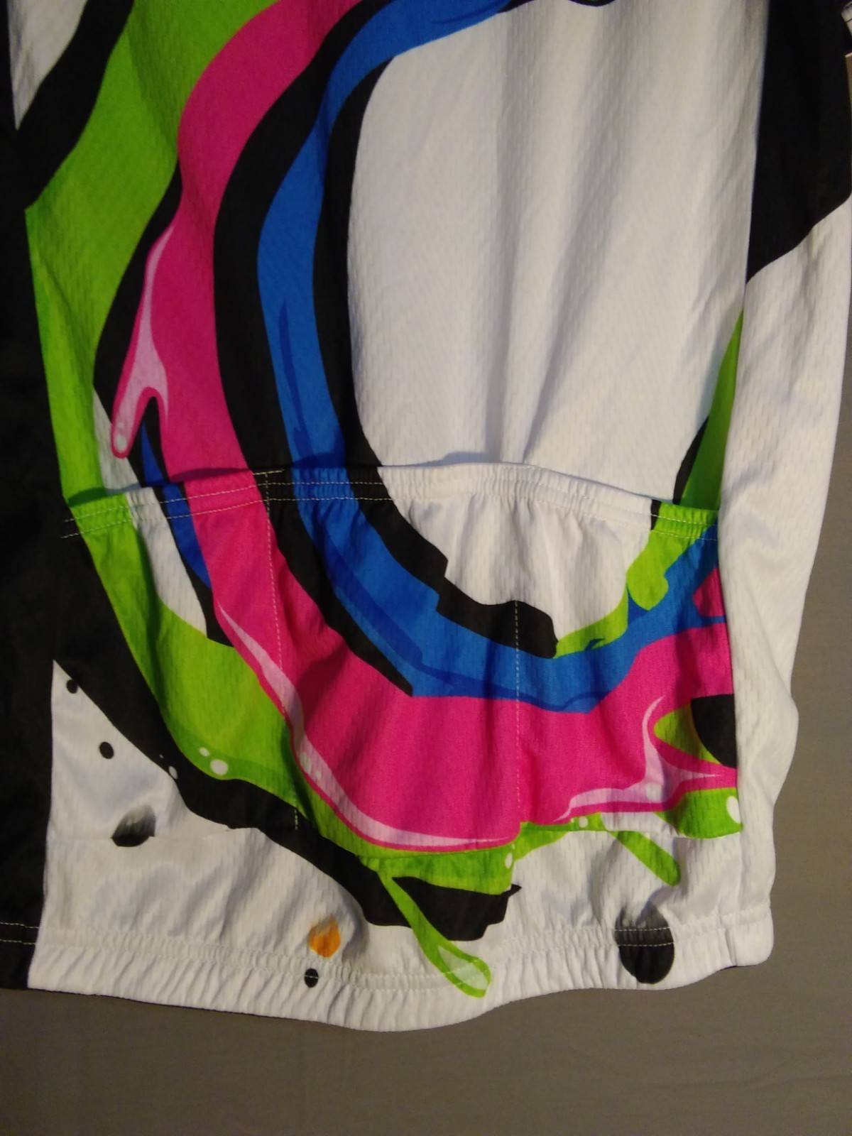 ZERO BIKE Cycling Jersey Top Women’s L Multicolor Short Sleeve Full Zipper
